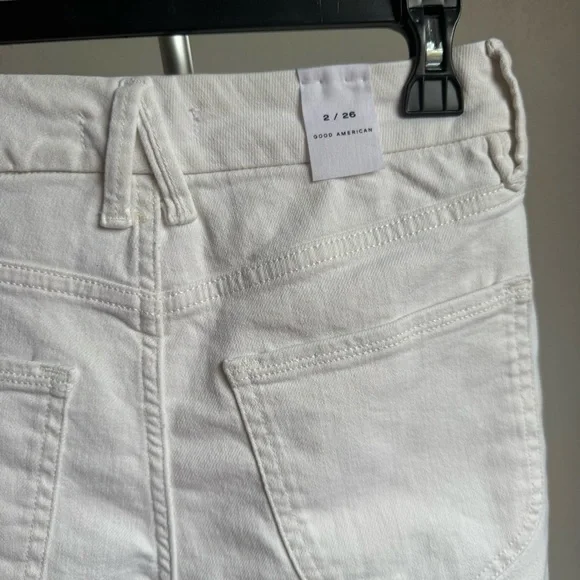 NWT Good American Good Waist Cropped Palazzo Jeans Sz 2/26 - Picture 11 of 12